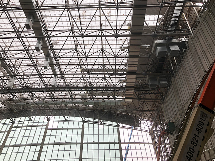 伊滨区奥体中心项目通风工程现场